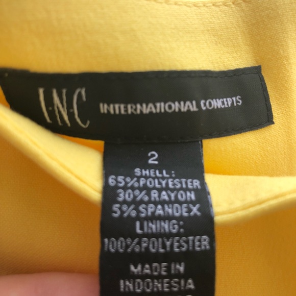 Inc. Yellow gorgeous pencil skirt size 2 - Picture 3 of 4